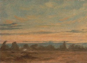 Lato - Wieczór Krajobraz, ca. 1825. autorstwa John Constable
