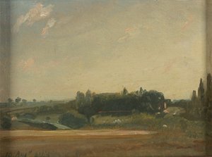 Widok w kierunku plebanii, East Bergholt autorstwa John Constable