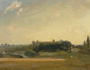 Widok w kierunku plebanii, East Bergholt, 1813. autorstwa John Constable