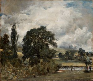 Water Meadows w pobliżu Salisbury, 1820-1829 autorstwa John Constable