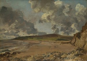 Zatoka Weymouth: zatoka Bowleaze i wzgórze Jordon. 1816-17 autorstwa John Constable