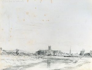Katedra Worcester od południa (ołówek) autorstwa John Constable