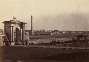 [Widok Chowringhee z Domu Rządowego, Kalkuta], 1858-61. autorstwa John Constantine Stanley
