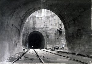 Świetny szyb wentylacyjny, Kilsby Tunnel, Northamptonshire, 1837-38 (pióro i atrament oraz pranie na papierze)