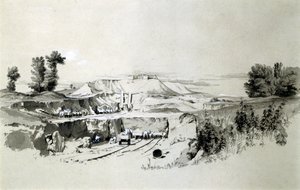 Tunel Linslade, 23 czerwca 1837 (pióro i atrament oraz pranie na papierze) autorstwa John Cooke Bourne