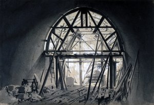 Tunel North Church, 17 czerwca 1837 (pióro i atrament oraz pranie na papierze) autorstwa John Cooke Bourne