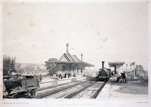 Stacja Pangbourne, 1846 autorstwa John Cooke Bourne