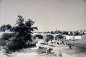 Weedon, Northamptonshire, 6 lipca 1837 (pióro i atrament oraz pranie na papierze) autorstwa John Cooke Bourne