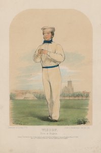 Portret Johna Wisdena w kolorze lito autorstwa John Corbet Anderson