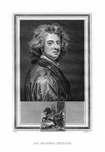 Sir Godfrey Kneller, urodzony w Niemczech angielski malarz epoki baroku, 1825. autorstwa John Corner