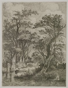 Riverscene, wyd. J. i W. Freeman, 1821 autorstwa John Crome