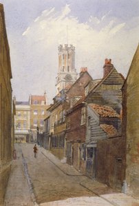 Chigwell Hill, Stepney, Londyn, 1881 autorstwa John Crowther