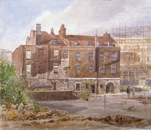 Wschodni front biura Almonry, Middle Scotland Yard, Westminster, Londyn, 1884. autorstwa John Crowther