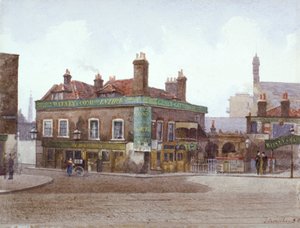Green Gate Tavern na skrzyżowaniu City Road i Bath Street, Londyn, c1880 autorstwa John Crowther