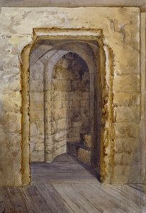 Wnętrze Krwawej Wieży w Tower of London, 1884.
