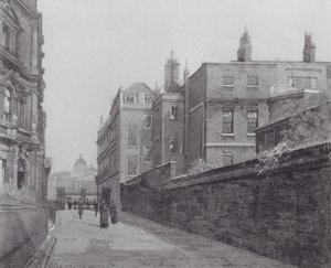 Zaginiony Londyn: Przejście w Spring Gardens z Trafalgar Square do Mall (litografia) autorstwa John Crowther