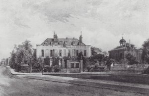 Zaginiony Londyn: Stockwell Park House z Stockwell Park (litografia) autorstwa John Crowther