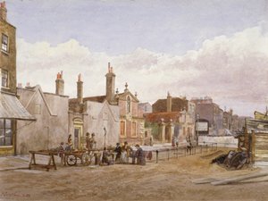 Przytułki Skinnerów i przytułki Trinity, Mile End Road, Stepney, Londyn, 1883 autorstwa John Crowther