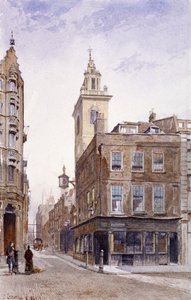 St James Garlickhythe, Upper Thames Street, Londyn, 1882 autorstwa John Crowther