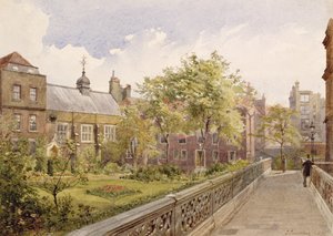 Staple Inn Hall z ogrodu, 1882 autorstwa John Crowther