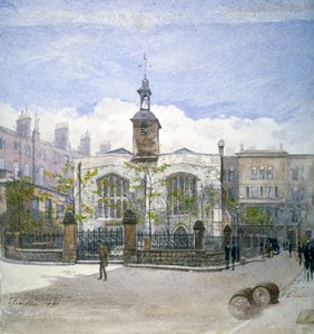 Widok na kościół św. Heleny, Bishopsgate, City of London, 1883 autorstwa John Crowther