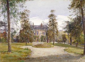 Widok na Stockwell Park House z ogrodu, Lambeth, Londyn, 1887 autorstwa John Crowther