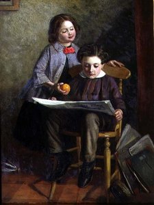Pojednanie (olej na panelu) autorstwa John Dawson Watson