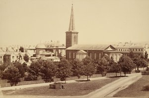 Kościół św. Jakuba, z Hyde Parku, SydneyWidoki fotograficzne na Sydney i okolice. Aktualności autorstwa John Degotardi