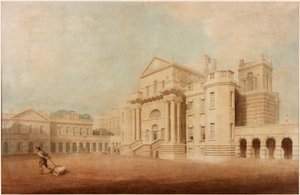 Seaton Delaval Hall (pióro, tusz, ołówek i wc na papierze)