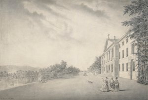 Wschodni widok West Wycombe House, Buckinghamshire