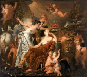 „Późna księżniczka uosabiająca pokój ukoronujący chwałę Anglii odbitą w Europie”, 1819