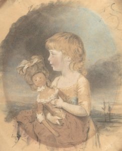 Dziecko trzymające lalkę, 1780. autorstwa John Downman