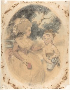 Pani Morgan i jej dziecko, 1785. autorstwa John Downman