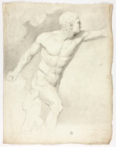 Gladiator Borghese z posągu w Rzymie autorstwa John Downman