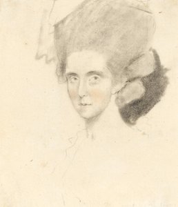 Hrabina Strathmore, 1781 (ołówek z czarną i czerwoną kredą na papierze)