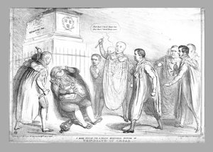Niegrzeczny projekt wielkiego historycznego obrazu śmierci Cezara, 1836.