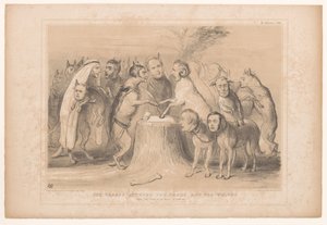 Pakt tussen de wolven en de schapen Traktat między owcami a wilkami. Po Les Loups et les Brevis z Granville (tytuł na obiekcie) HB Sketches (tytuł serii na obiekcie) autorstwa John Doyle