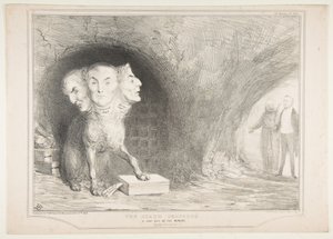 Państwowy Cerber, Liść z Neady, swobodnie przetłumaczony, 11 grudnia 1834. autorstwa John Doyle