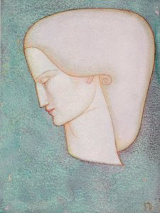 Głowa kobiety (akwarela) autorstwa John Duncan