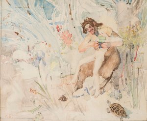 Pan, ok.1895 (akwarela) autorstwa John Duncan
