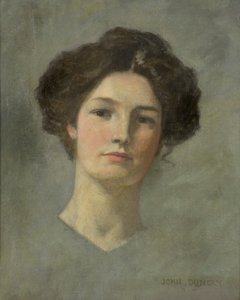 Portret damy, ok. 1900 (olej na płótnie) autorstwa John Duncan