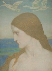 Wenus, która nigdy się nie skończyła, 1910-20 (tempera na płótnie) autorstwa John Duncan