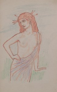 Bez tytułu [figura kobieca] (ołówek) autorstwa John Duncan
