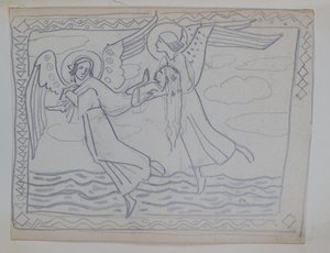 Bez tytułu [Studium dla św. Oblubienicy autorstwa John Duncan