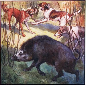 Opuszczając nieco głowę, podszedł prosto na mnie (kolor lito) autorstwa John Edwin Noble