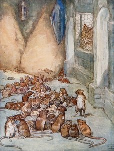 Myszy w Radzie z „Bajek Ezopa”, wyd. Raphael Tuck & Sons Ltd., Londyn (ilustracja książkowa)