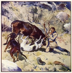 Walka byłaby interesująca i ekscytująca dla widza (kolor lito) autorstwa John Edwin Noble
