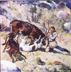 Walka byłaby interesująca i ekscytująca dla widza (kolor lito) autorstwa John Edwin Noble