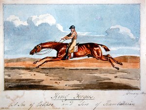 „Król Fergus”, syn Eclipse i ojciec Hambletonian autorstwa John Emery