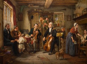 Próba filharmoniczna w wiejskim domu, 1860